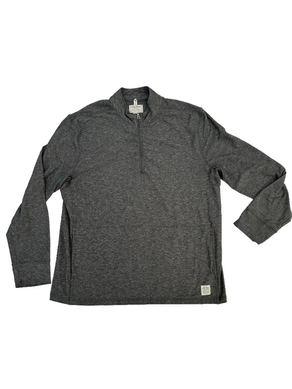 Lucky Brand Softest Knitwear Grey Label Gray 1/4 Zip Sweater Mens Size XL Soft